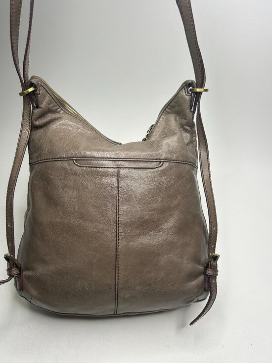HOBO INT\'L Taupe Merrin Backpack Leather Convertible Shoulder Bag main image 7